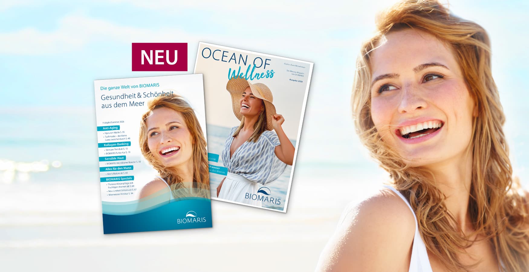 BIOMARIS Katalog Frühjahr/Sommer & Magazin "Ocean of Wellness" 2026 jetzt verfügbar! Zum Artikel neuer Katalog & Magazin 2026