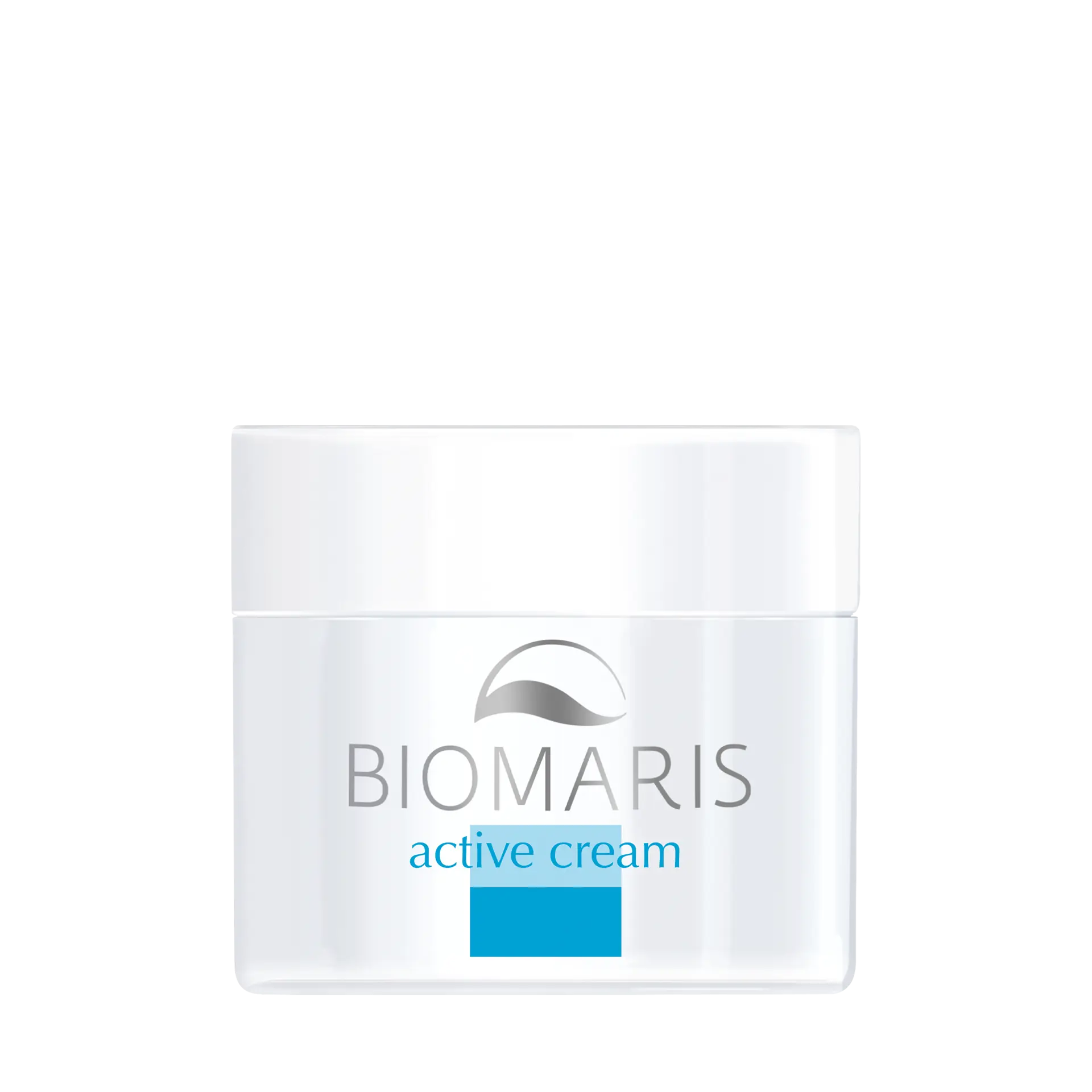 active cream Active Cream in weißem Tiegel mit türkisfarbenem Streifen und weißem Schraubdeckel