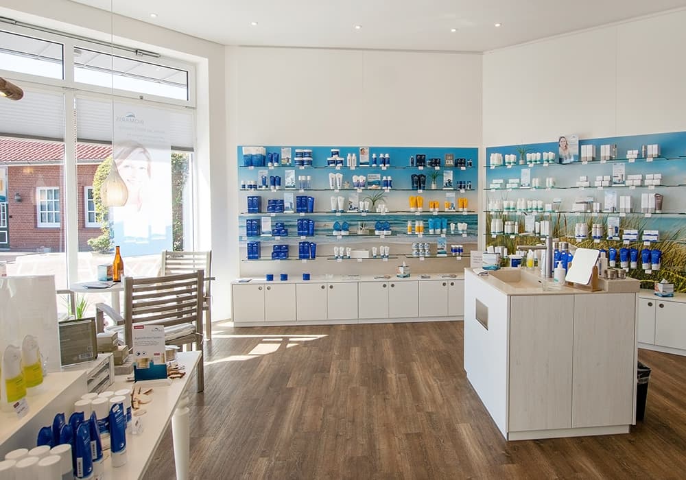 pharmacy, kosmetik, einzelhandel, regal, produktendisplay