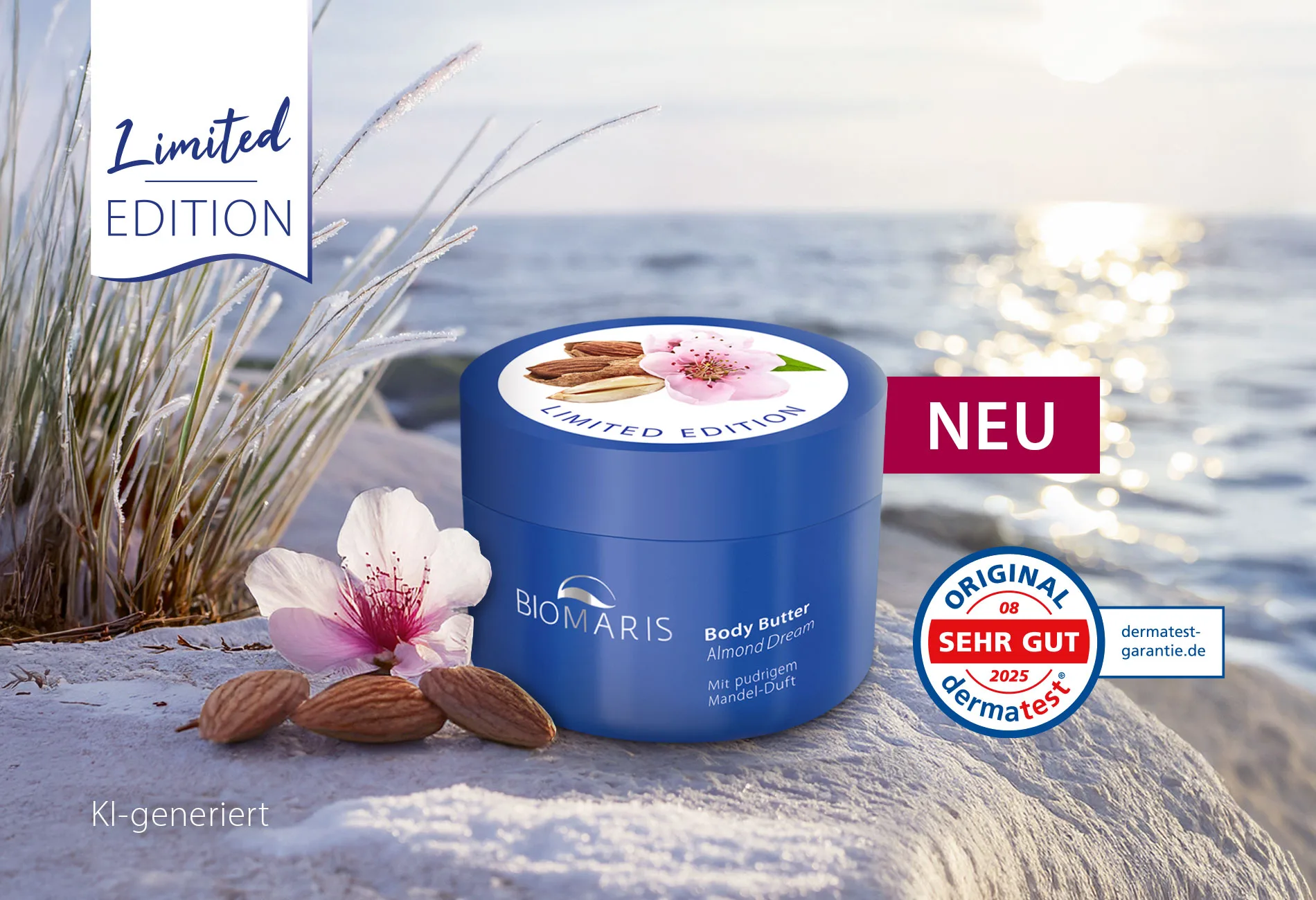 Body Butter, Mandeln, Limitierte Edition, Blauer Behälter, Duft