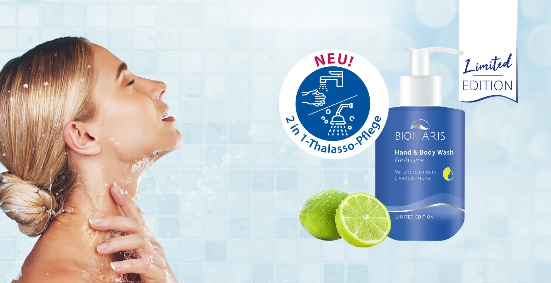 hand wash, body wash, Limettenduft, Limited Edition, 2-in-1 Reinigung