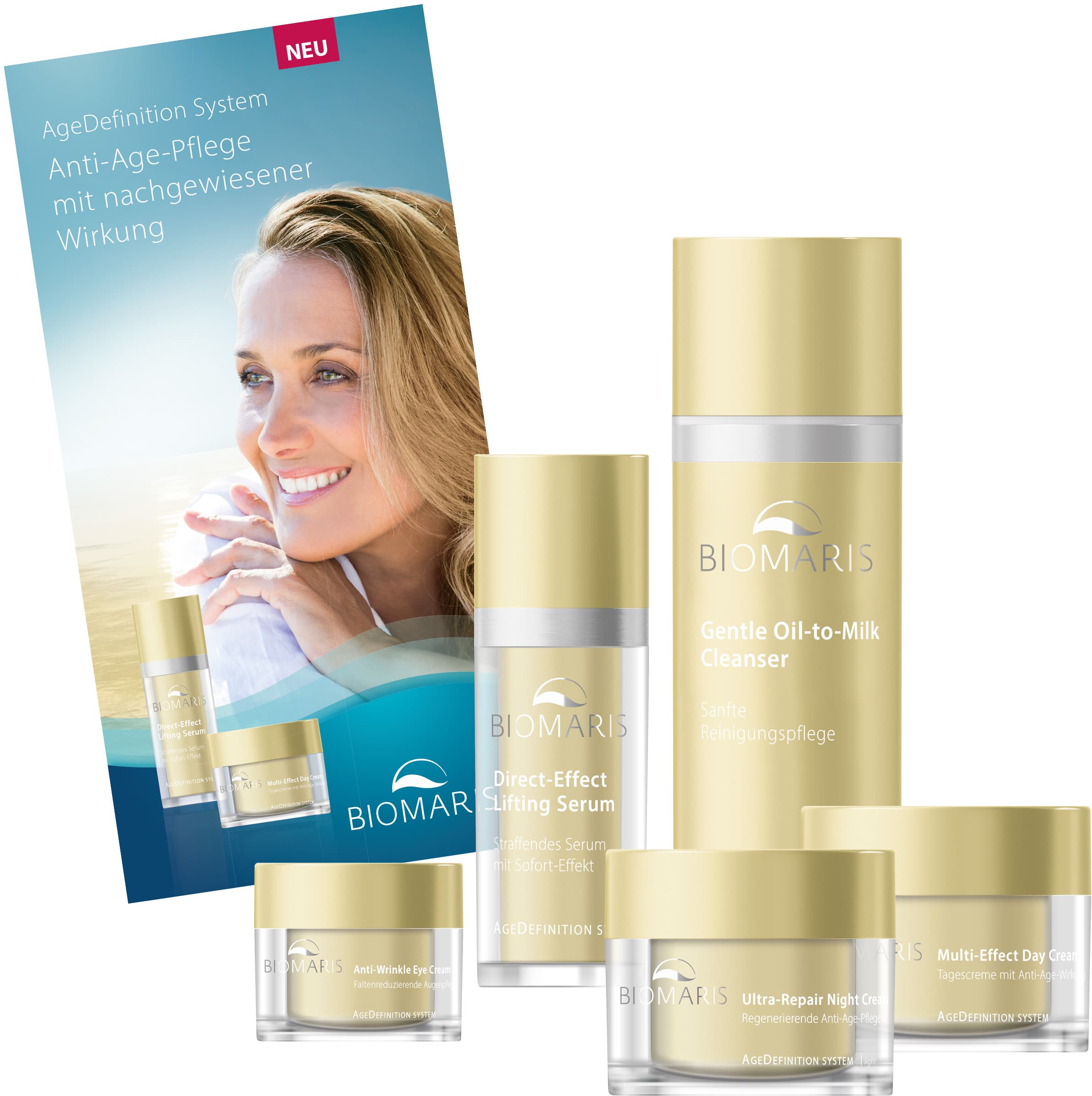 Age Definition System Produkte der Linie „Age Definition System“ und Produktflyer