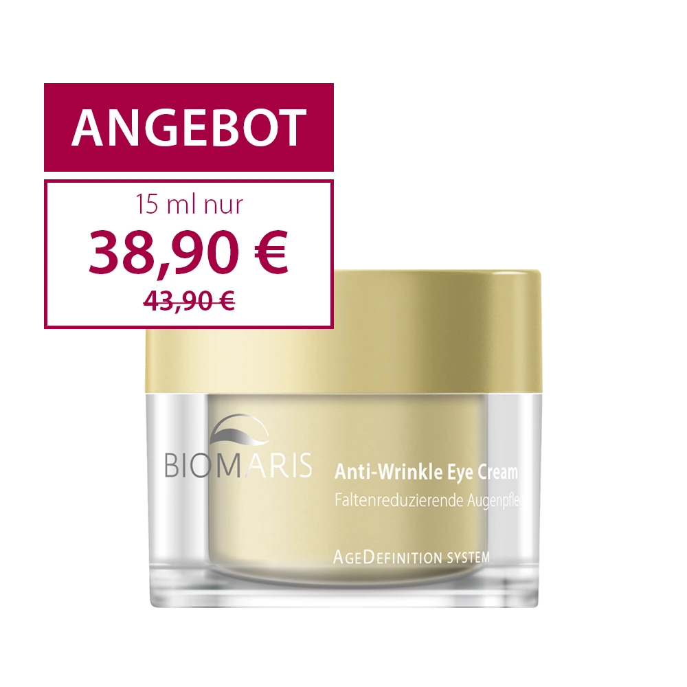  Anti-Wrinkle Eye Cream 15ml im Tiegel mit goldfarbenem Schraubverschluss zum Angebotspreis 38,90 €