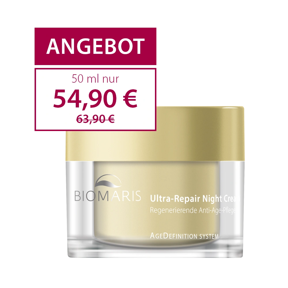 Ultra-Repair Night Cream im Tiegel mit goldfarbenem Schraubverschluss zum Angebotspreis von 54,90 €.