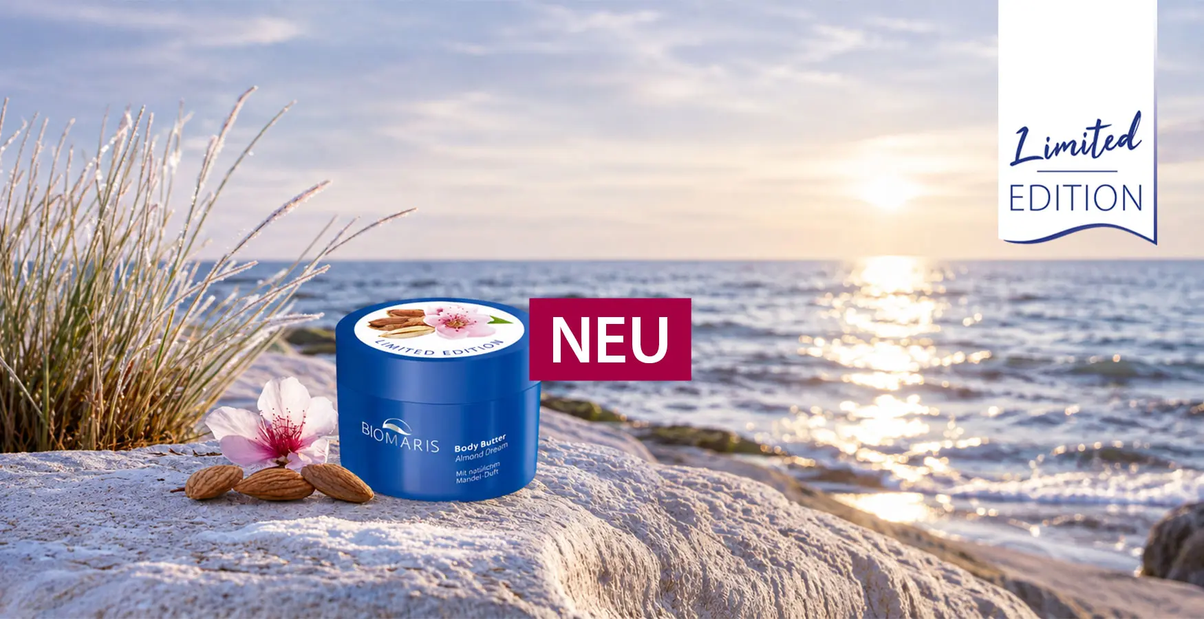 Body butter, Mandel, Blauer Behälter, Limitierte Auflage, Neu, Body butter, Mandel, Limited Edition, blauer Behälter, Neu