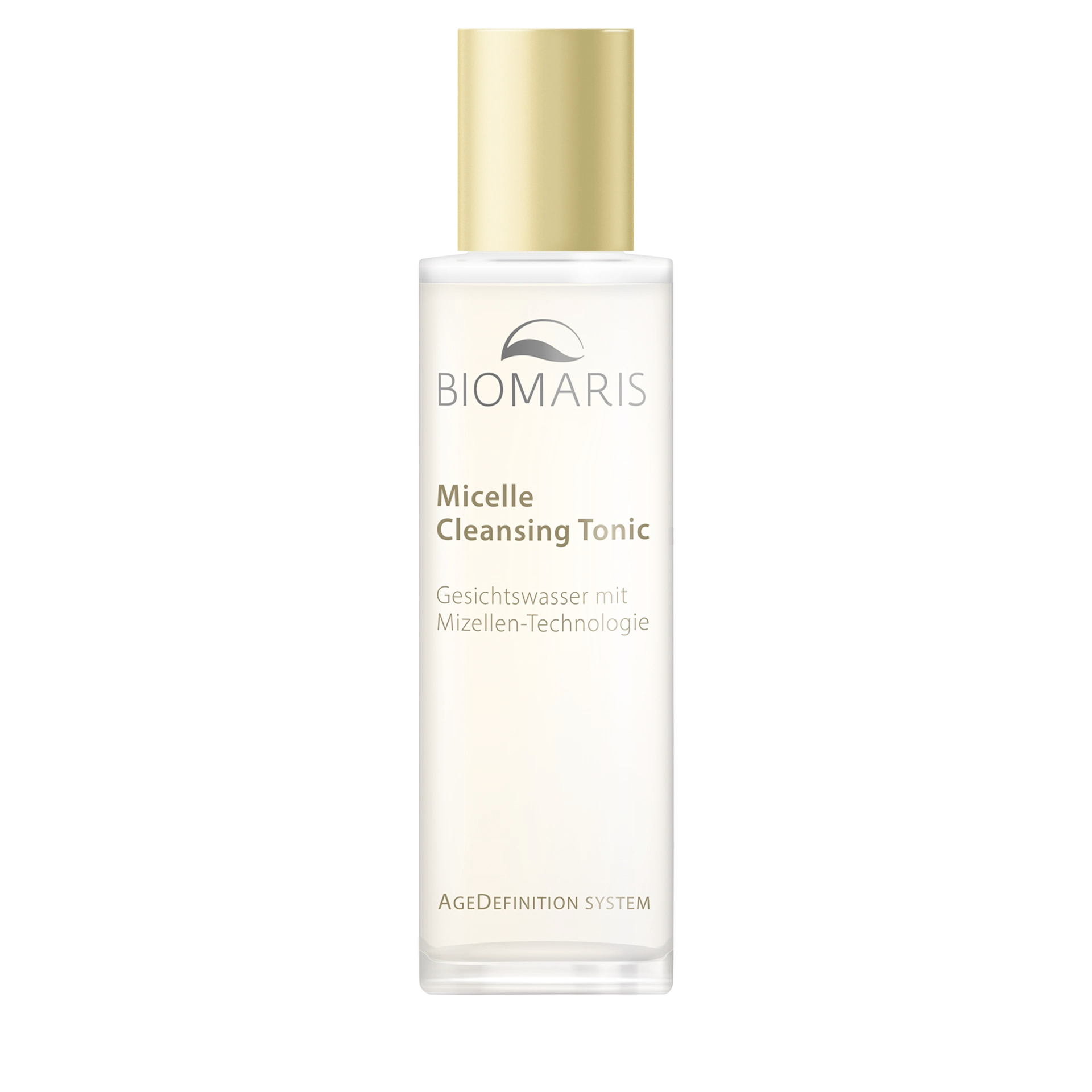 Micelle Cleansing Tonic Micelle Cleansing Tonic in transparenter Flasche mit goldfarbenem Schraubverschluss